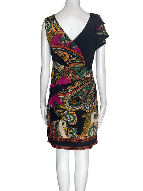 Vestido Yoana Baraschi de Seda Estampado Sin mangas Negro - Talla 4