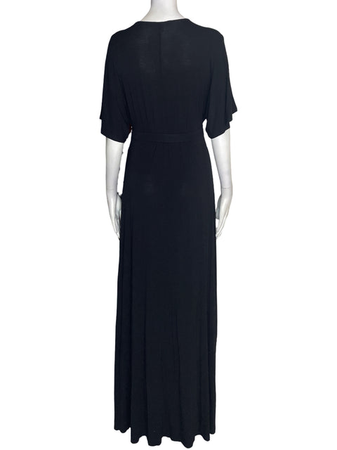 Vestido Express de Algodón Suelto Maxi Negro - Talla XS