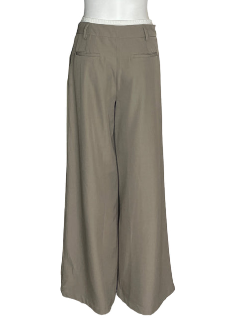 Pantalón Mable Elastico Palazo Beige - Talla S