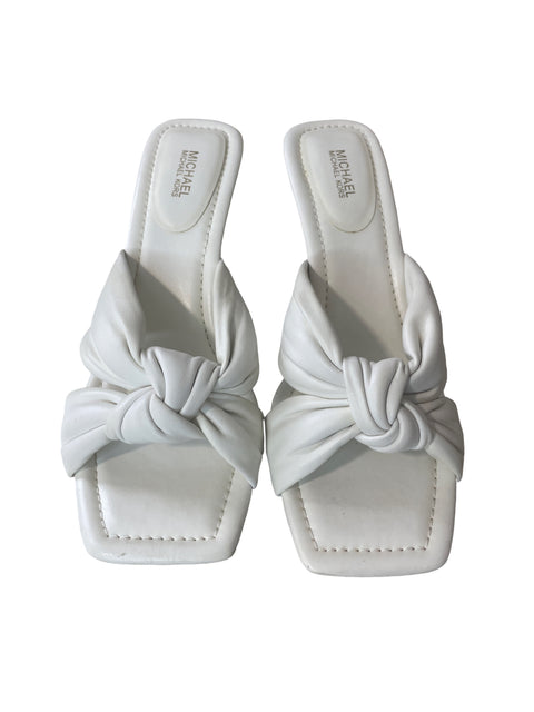 Sandalia Michael Kors Tiras Tacón medio Blanco - Talla 8.5