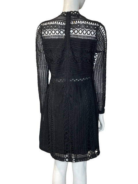 Vestido Twentyfourseven Tejido Encaje Manga larga Negro - Talla L