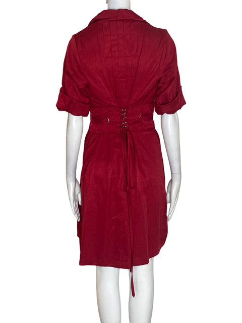Vestido Pícky Girl Fajon Manga corta Rojo - Talla S