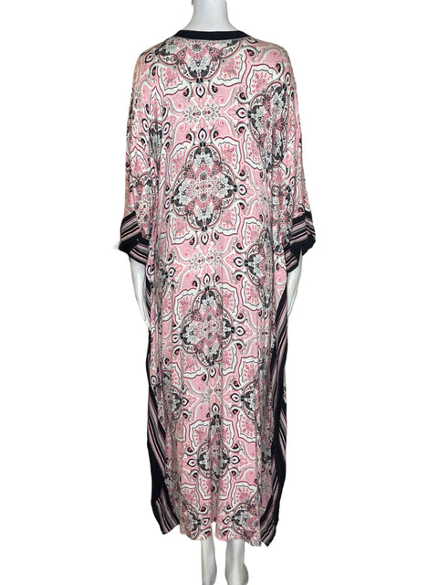 Cardigan Ellen Tracy Estampado Zipper Rosado - Talla S