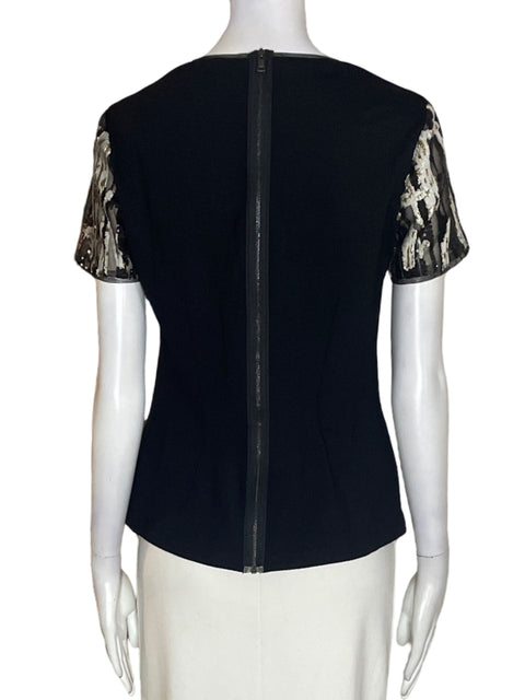 Blusa Bcbg Estampado Manga corta Negro - Talla S