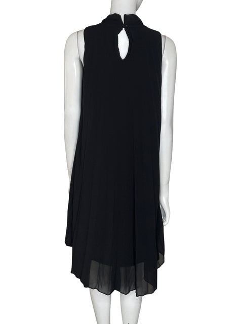 Vestido Alex & Ann Plisado Sin mangas Negro - Talla S