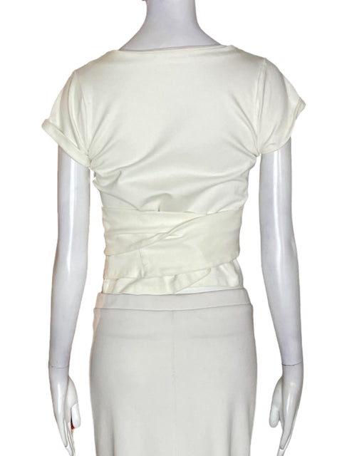 Blusa Padova Cruzado Manga corta Blanco - Talla S