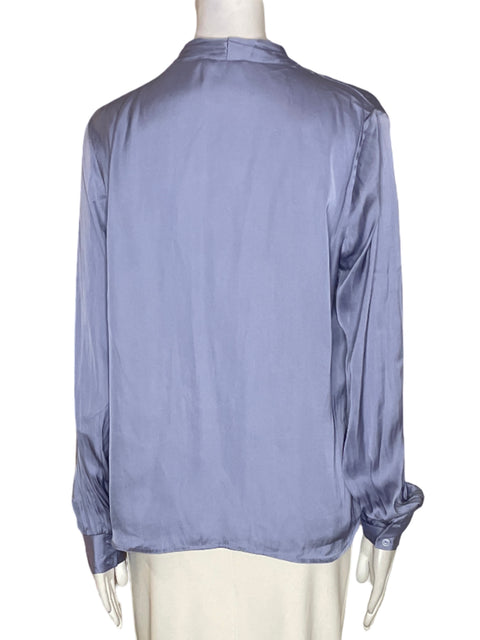 Camisa Lush Satinado Botones Morado - Talla M
