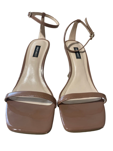Zapato Nine West Tacon Tiras Beige - Talla 7.5