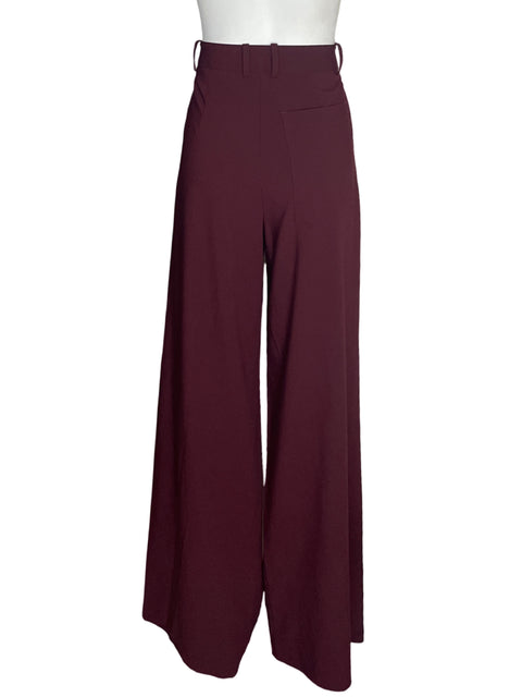 Pantalón The Frankie Shop Recto Plisado Rojo - Talla M