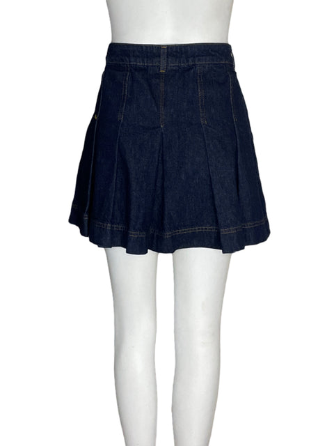 Falda Aligne Plisado Mini Azul - Talla 8
