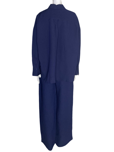 Conjunto Zara Pantalón/camisa Manga larga Azul - Talla L
