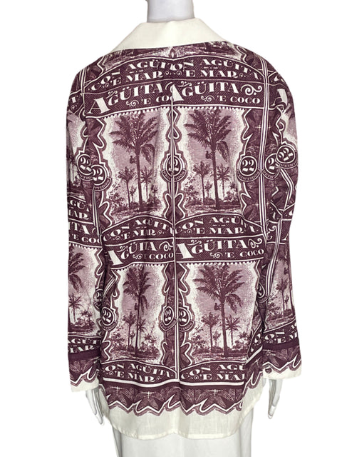 Camisa Mayorga Estampado Botones Marrón - Talla M