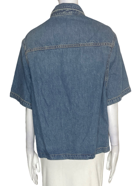 Chaqueta Haikure Botones Manga corta Azul - Talla M