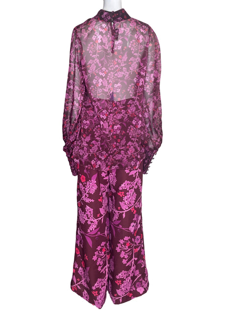 Conjunto Kleid Pantalón/blusa Floral Rosado - Talla M