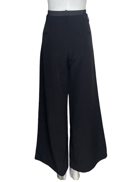 Pantalón Ovi Recto Palazo Negro - Talla M