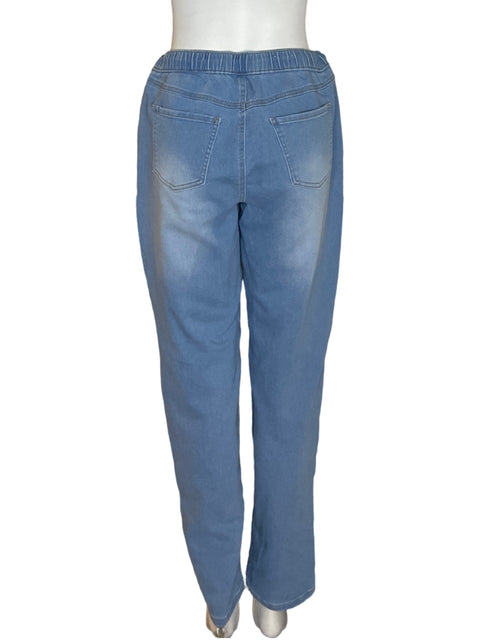 Pantalón Leo&nicole de Algodón Recto Bolsillo Azul - Talla 8