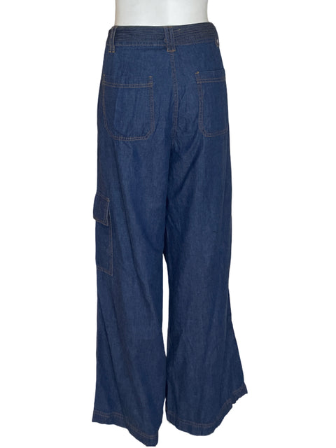 Pantalón Dkny Cargo Fajon Azul - Talla 12