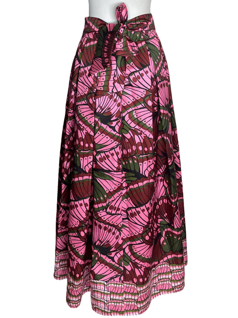Falda Cq&cq Estampado Floral Marrón - Talla S