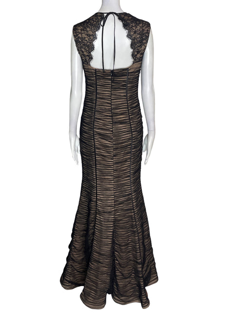 Vestido De Fiesta Js Collections Maxi Transparente Negro - Talla S