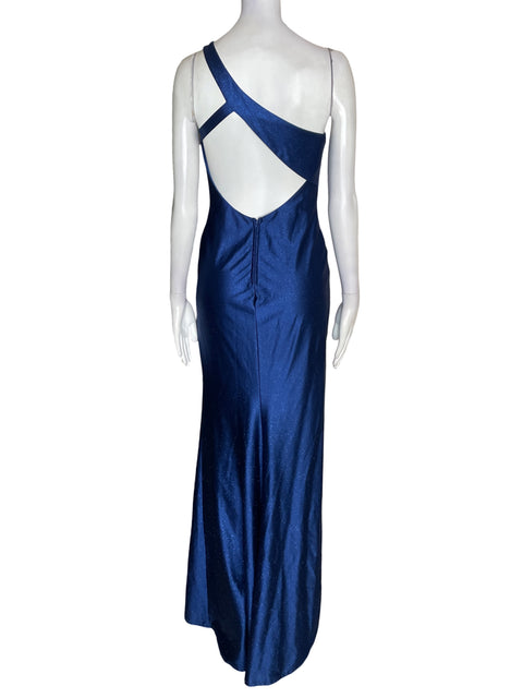 Vestido De Fiesta City Studio Oneshoulders Maxi Azul - Talla S