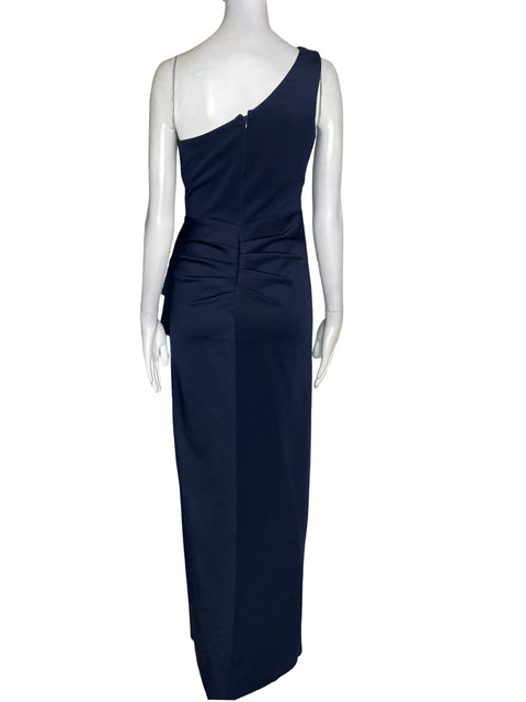 Vestido De Fiesta Aqua Oneshoulders Maxi Azul - Talla 2