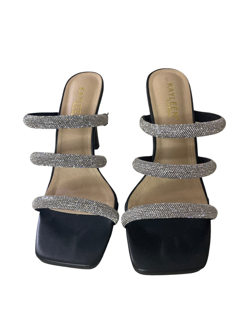 Zapato Kayleen Tiras Destalonado Plateado - Talla 8