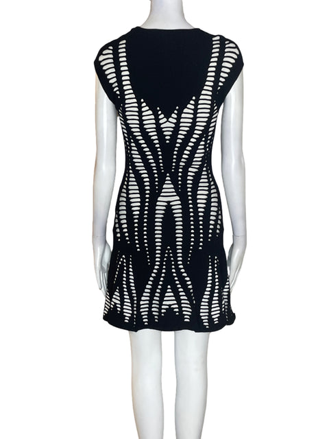 Vestido Rvn Troquelado Mini Negro - Talla S