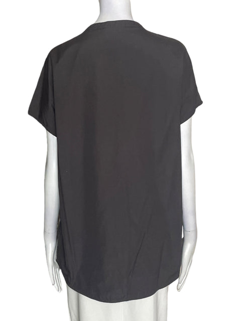 Blusa Vince de Algodón  Botones Marrón - Talla M
