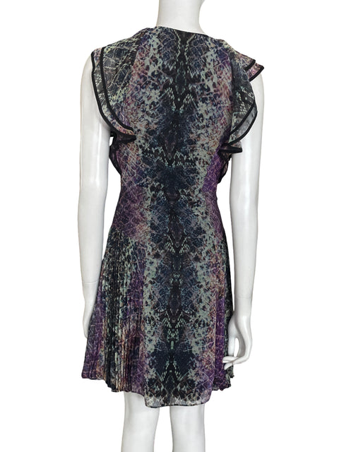 Vestido Karen Millen Midi Estampado piel de serpiente Morado - Talla 4