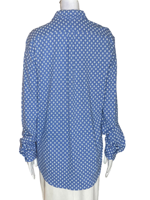 Camisa Polo Ralph Lauren de Algodón Botones Manga larga Azul - Talla S