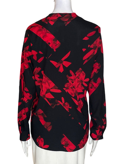 Blusa Karl Lagerfeld Cuello v Manga larga Rojo - Talla S