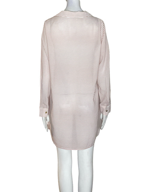 Vestido Wonder Cuello v Rayas Rosado - Talla 4