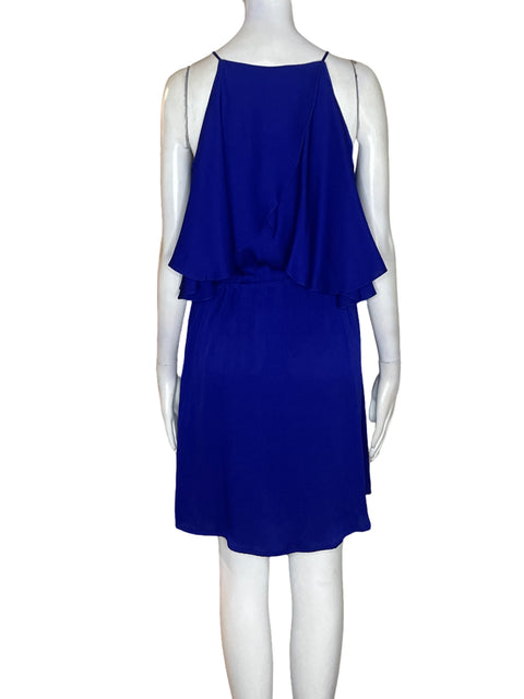 Vestido Edda Gonzalez Tiras Vuelos Azul - Talla 4