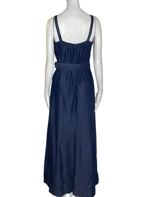 Vestido Studio F Cruzado Maxi Azul - Talla 4
