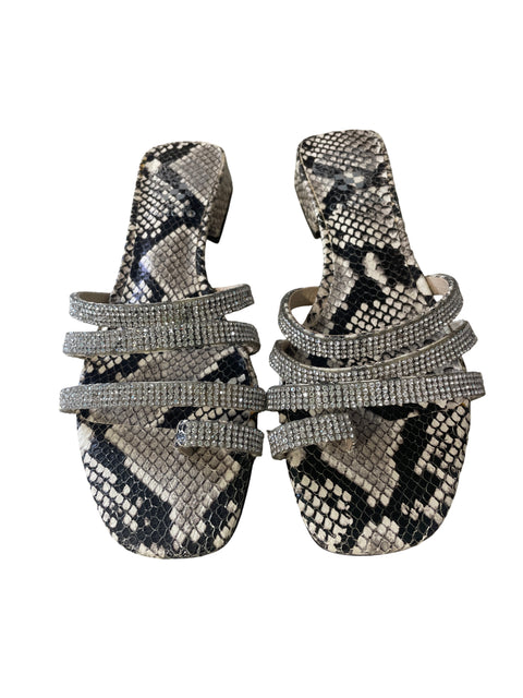 Sandalia Vince Camuto Animal print Tacón bajo Negro - Talla 6.5