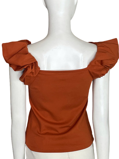 Blusa Padova Estilizada Mangas sisa Marrón - Talla S