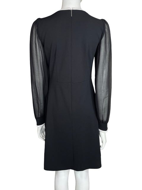 Vestido Karl Lagerfeld Manga larga Midi Negro - Talla 4