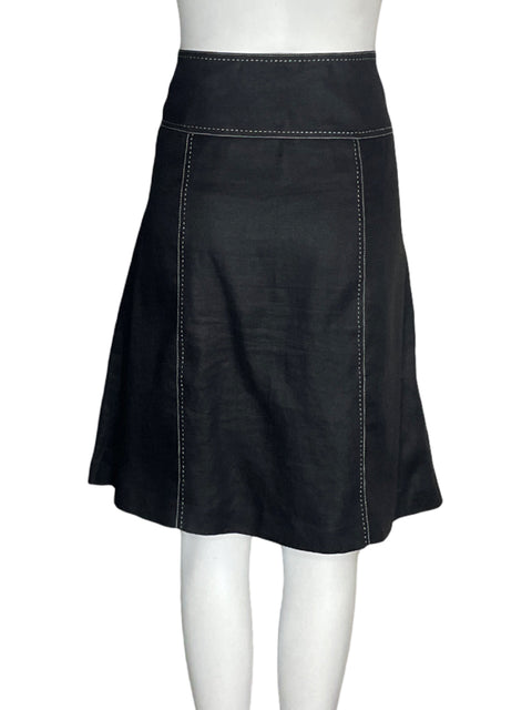 Falda Zara Plisado Midi Negro - Talla 10