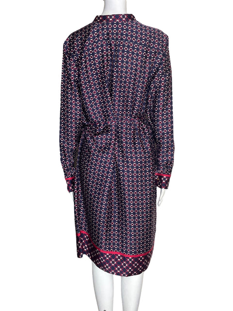 Vestido Ralph Lauren Botones Fajon Azul - Talla 10