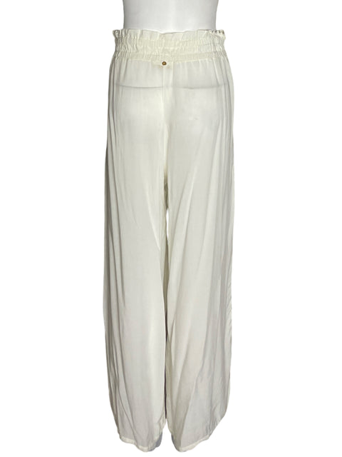 Pantalón Touché Elastico Palazo Blanco - Talla M