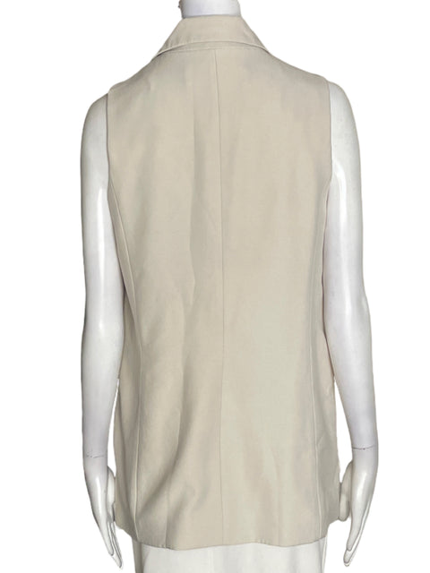 Chaleco Zara Cuello v Sin mangas Beige - Talla S