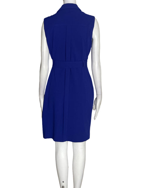 Vestido Calvin Klein Sin mangas Zipper Azul - Talla 8