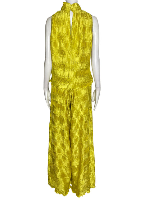 Conjunto Camila Blusa/pantalon Sin mangas Amarillo - Talla 10