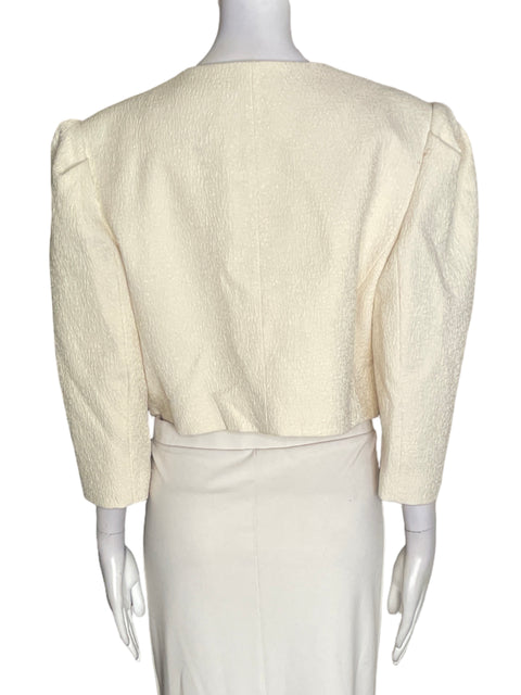 Chaqueta Zara Botones Manga larga Blanco - Talla XL
