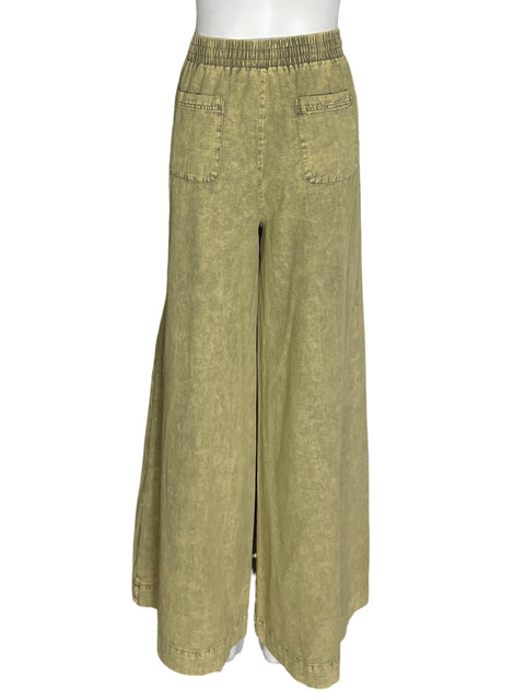 Pantalón Ee:some de Algodón Elastico Recto Verde - Talla L