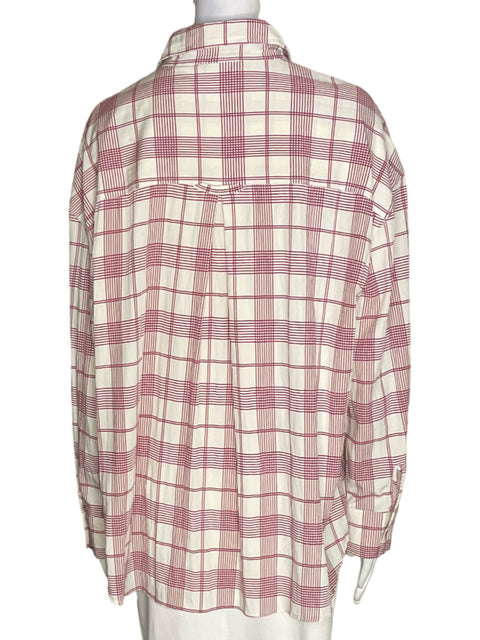 Camisa Parfois de Algodón Cuadros Manga larga Rojo - Talla M