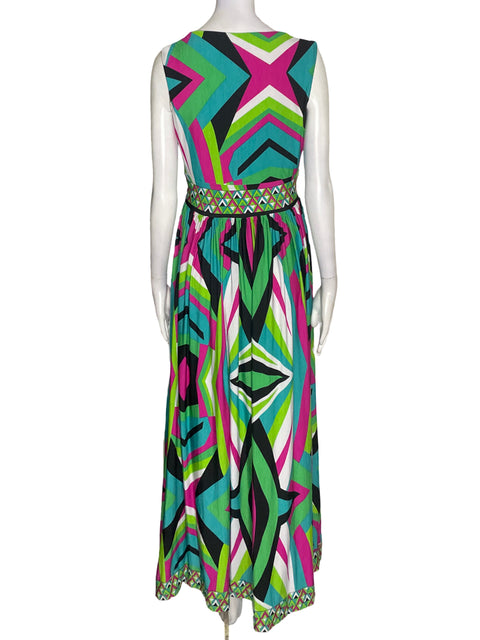 Vestido Va Va Voom Estampado Maxi Verde - Talla S
