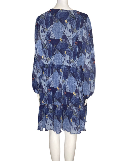 Vestido Desigual Manga larga Suelto Azul - Talla XL