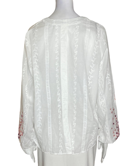 Blusa Tesoro Tps Cuello v Bordado Blanco - Talla XL