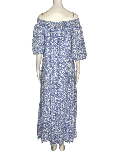 Vestido Robert Louis Maxi Outshoulders Azul - Talla M